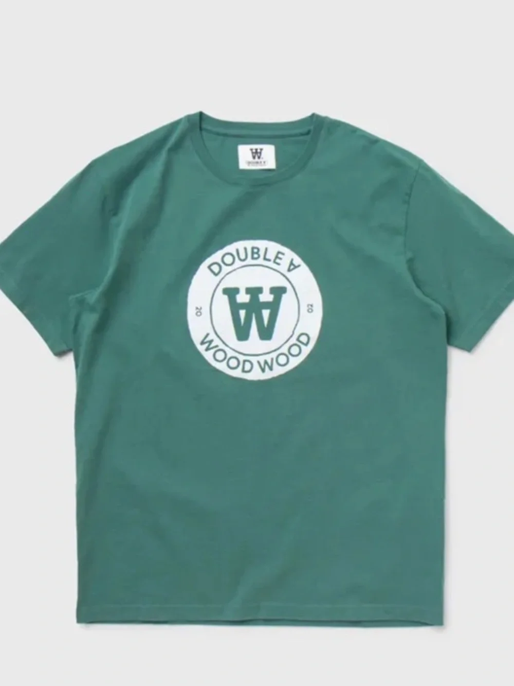 WOOD WOOD MIA CREST T-SHIRT SEA GREEN SIZE SMALL NEW